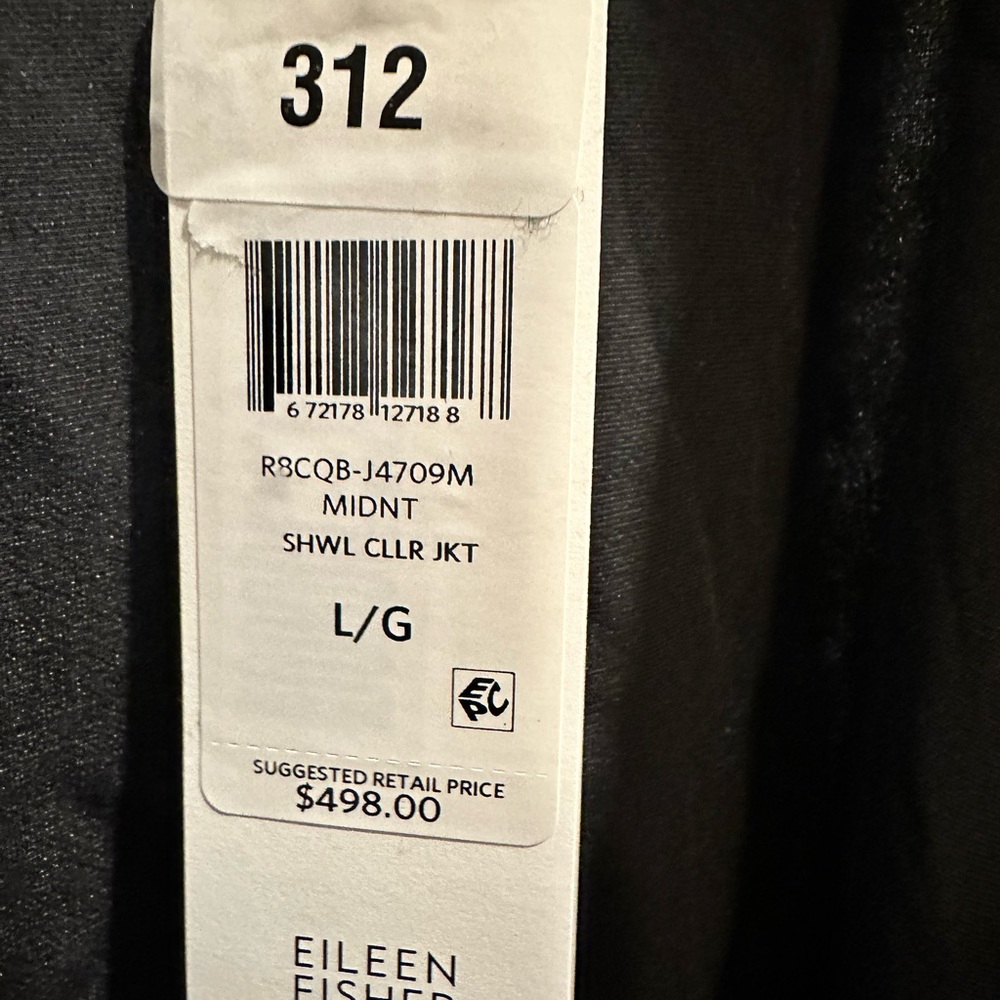 Eileen Fisher Elegant Velvet Jacket in Deep Blue Size Large - Picture 7 of 8